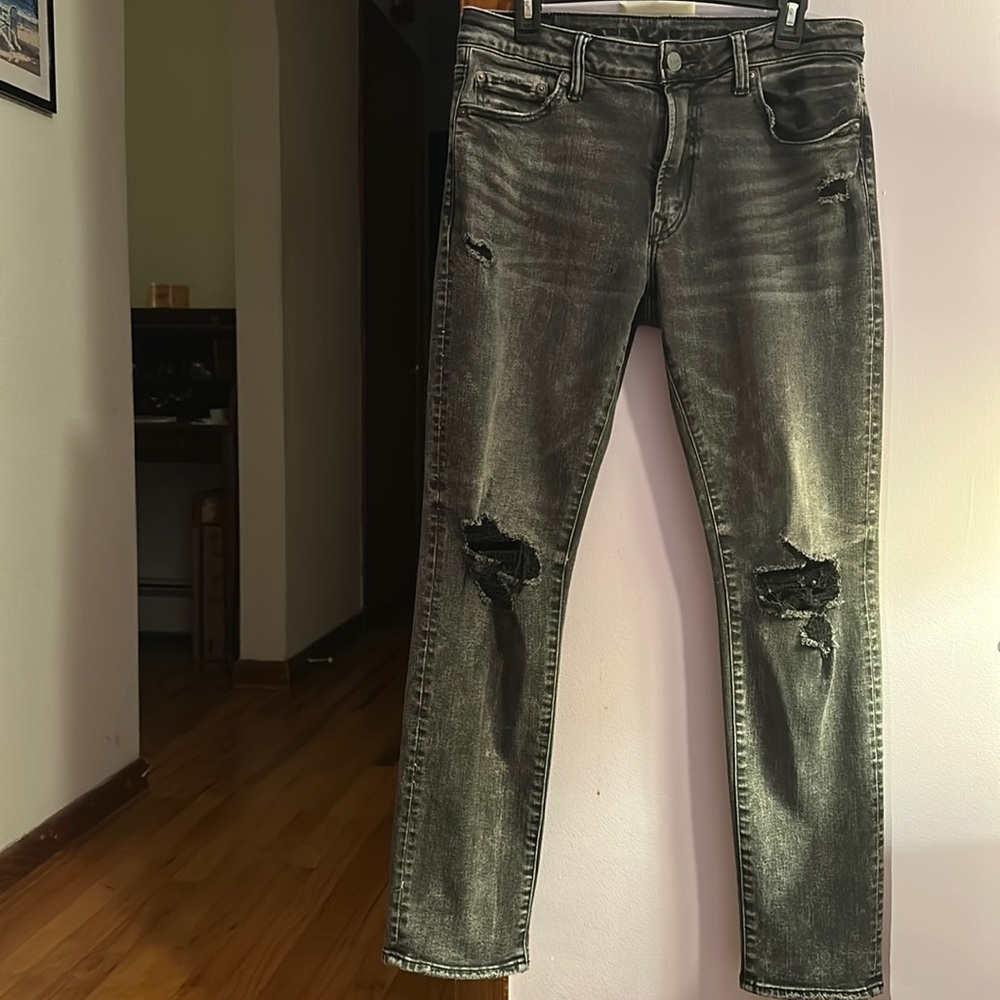 American Eagle Grey/Black Slim Jeans